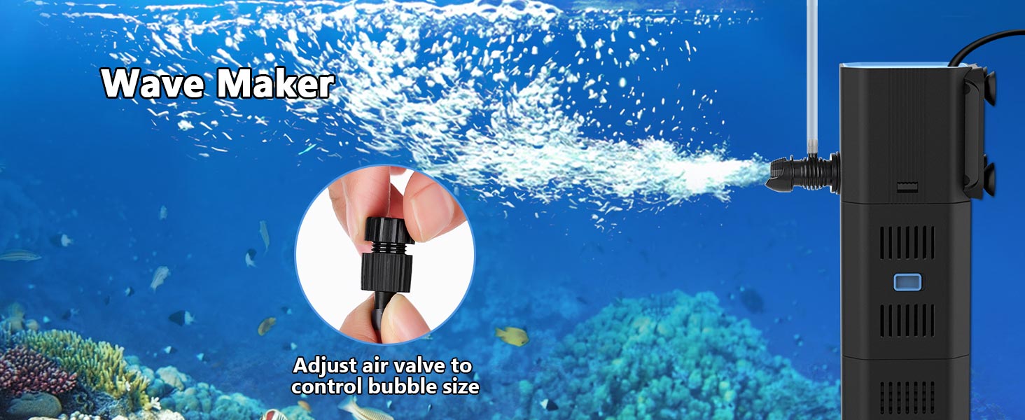 Акваріумний фільтр Fishkeeper 1000 л/год, 16W, для акваріумів 120-300 л, 4-в-1 (фільтр, аератор, помпа, губка)