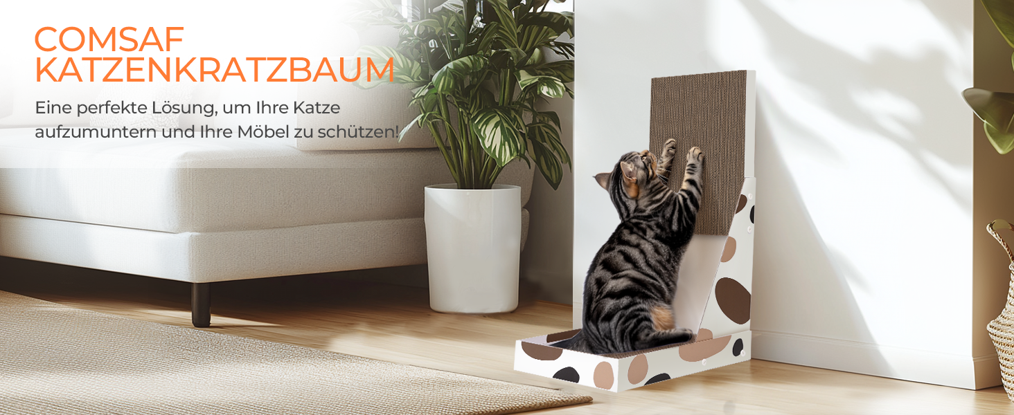 Котячий когтетопка ComSaf L-подібної форми, 64 см, з картону, для кішок, когтеточка, аксесуари для котів, когтеточки, котячі меблі