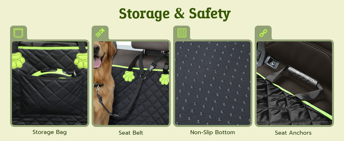 Захисний килимок для собак у машину Pecute 2-в-1: для заднього сидіння та як переноска, водовідштовхувальний, анти-царапин, з жорстким дном