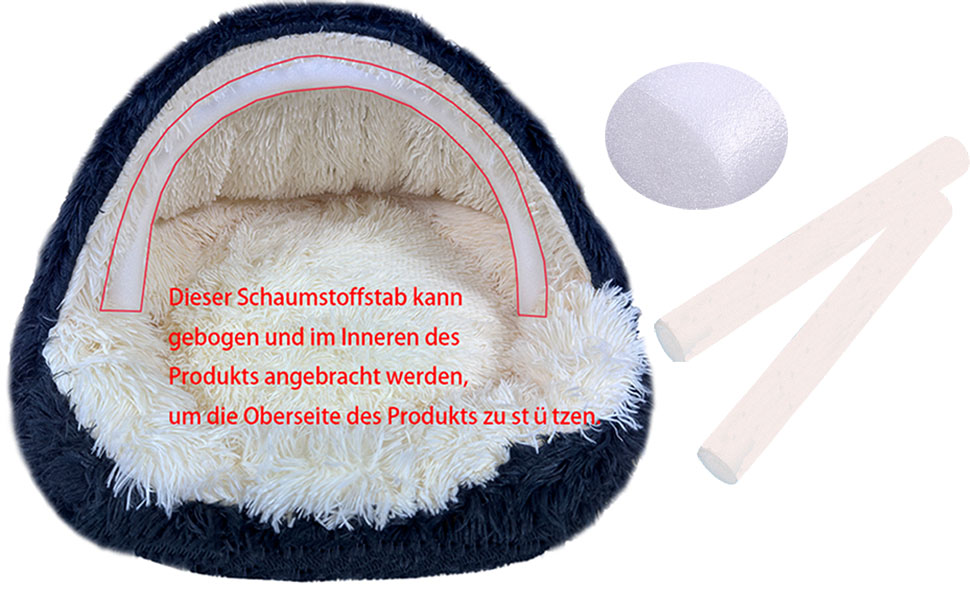 Кругле лежанка для собак та котів Lingxiya, 50 см, коричневий, плюшеве гніздо з антиковзаючою основою