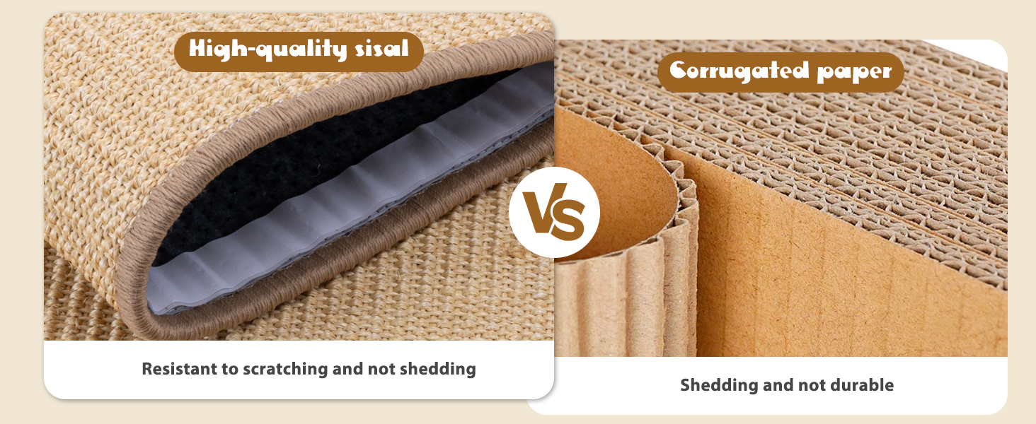 Килимок для дряпання котів Nobleza 2 шт. з сизалю, 60 x 40 см. Захист від подряпин меблів