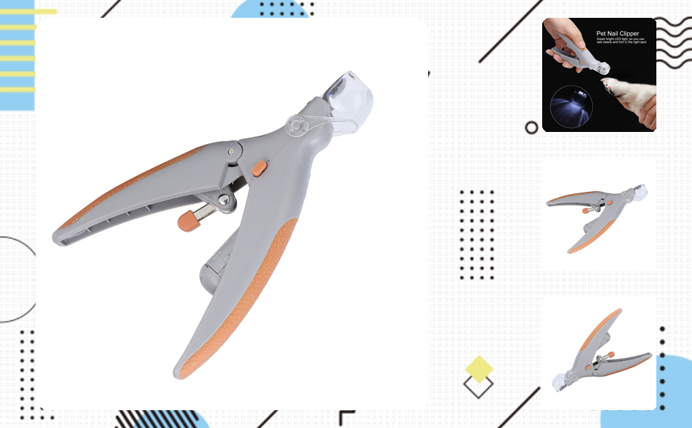 Ножиці для грумінгу собак та котів Ejoyous з LED-підсвічуванням та лупою 5x