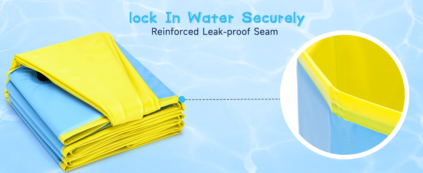 Басейн для собак Nobleza: складаний, 80x20 см, блакитний та жовтий, для великих та маленьких собак та котів