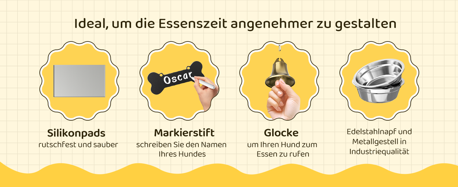 Підвищена годівниця для собак з регулюванням висоти та кута, 2 миски, антиковзаюча підстилка