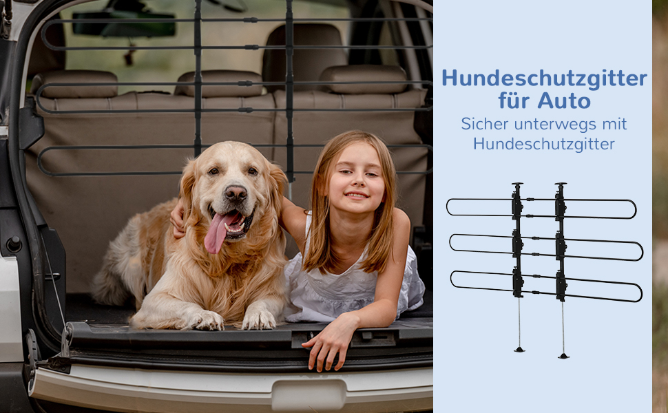 Сітка для собак PawHut в автомобіль, сталева, регульована, 89-150 x 76-124 см