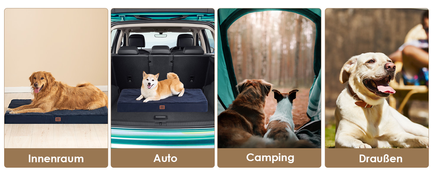 Ортопедичне ліжко для собак середніх порід EHEYCIGA, 89x58x9 см, м'яке, знімний чохол, блакитне