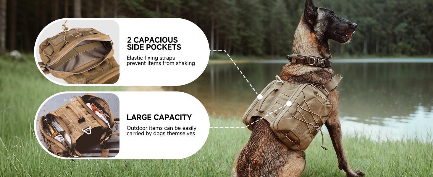 Рюкзак для собак RGN-L, великий, військовий зелений: зручний рюкзак-переноска для собак середніх та великих порід, ідеальний для подорожей, кемпінгу та прогулянок. Має 2 просторі бічні кишені.