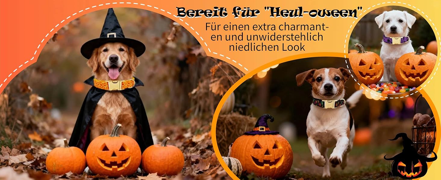 Персоналізоване собаче ошийник з металевою застібкою, двостороннє оксамитове ошийник з іменем та номером телефону, регульовані розміри для собак маленьких, середніх та великих порід (на Хелловін)