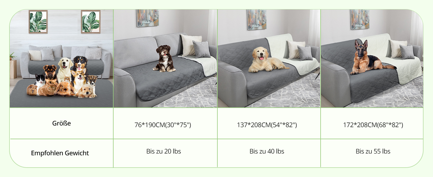 Водонепроникний килимок для собак, неслизька підстилка для тварин, килимок для котів, миючий, для захисту дивану, ліжка, автокрісла (темно-сірий, 76 x 190 см)