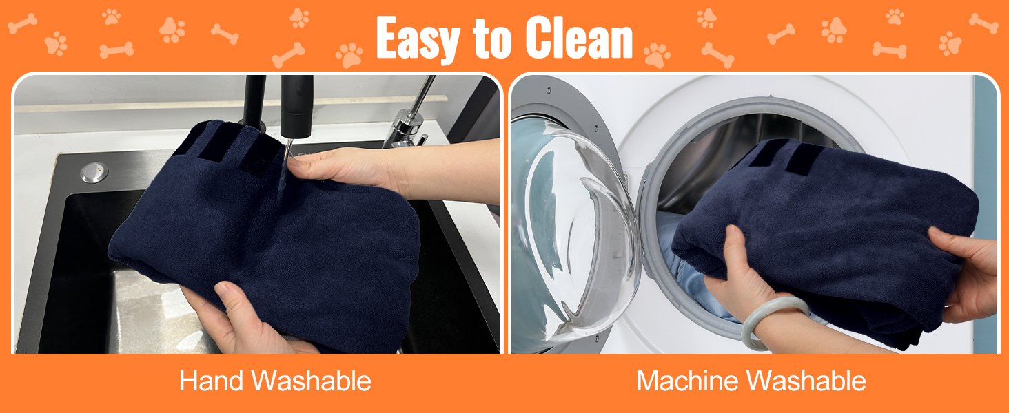 Рушник для собак Hezzuv: ультрапоглинаючий, з мікрофібри, для сушіння після снігу, м'який, двошаровий, для цуценят та дорослих, синій (S)