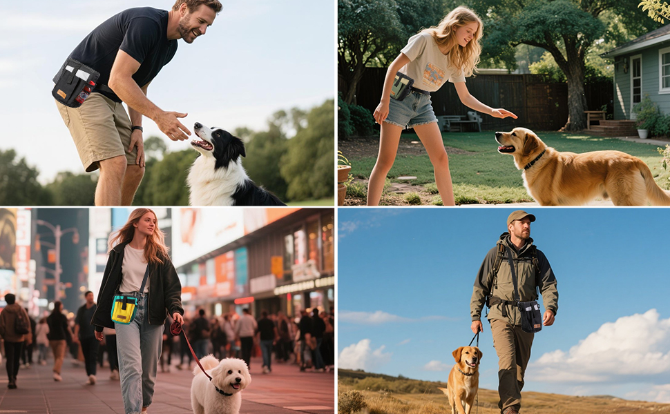 Сумка для ласощів для собак Leckerlitasche, поясна сумка для прогулянок, водонепроникна, чорна та зелена