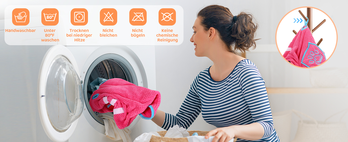 Рушник для собак SlowTon: суперпоглинаючий халат для висушування після купання, плавання, прогулянки. L, блакитний