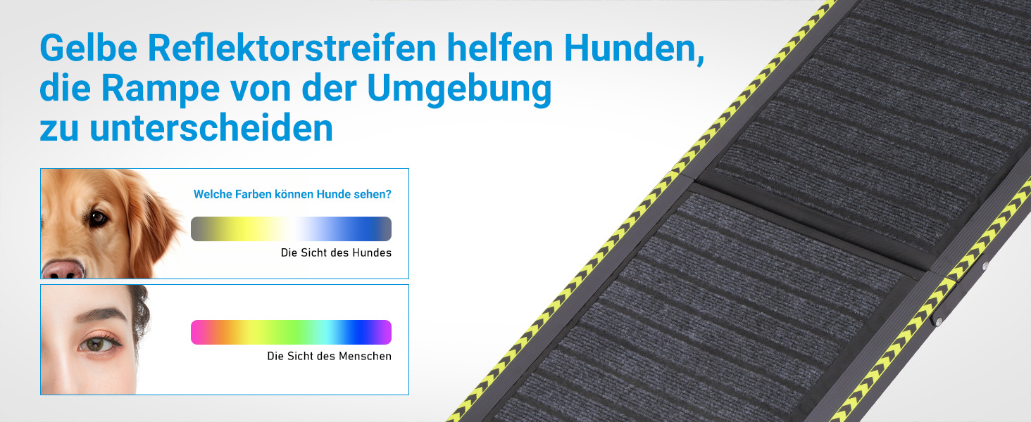 Рампа для собак FASRIOU 180x50 см, розкладна, для великих собак до 70 кг, з антиковзким покриттям, для авто, SUV, вантажівки