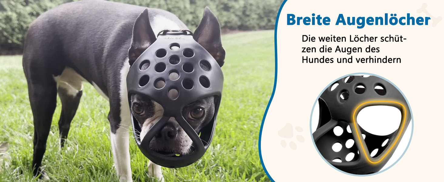 Намордник для собак Mayerzon, силіконовий, для Французького бульдога, Ши-тцу, Мопса, XL