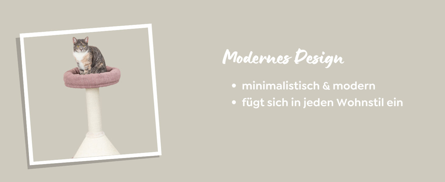 Кігтеточка TRIXIE Viviana (круглий, бежевий) – багатоповерхова, 114 см