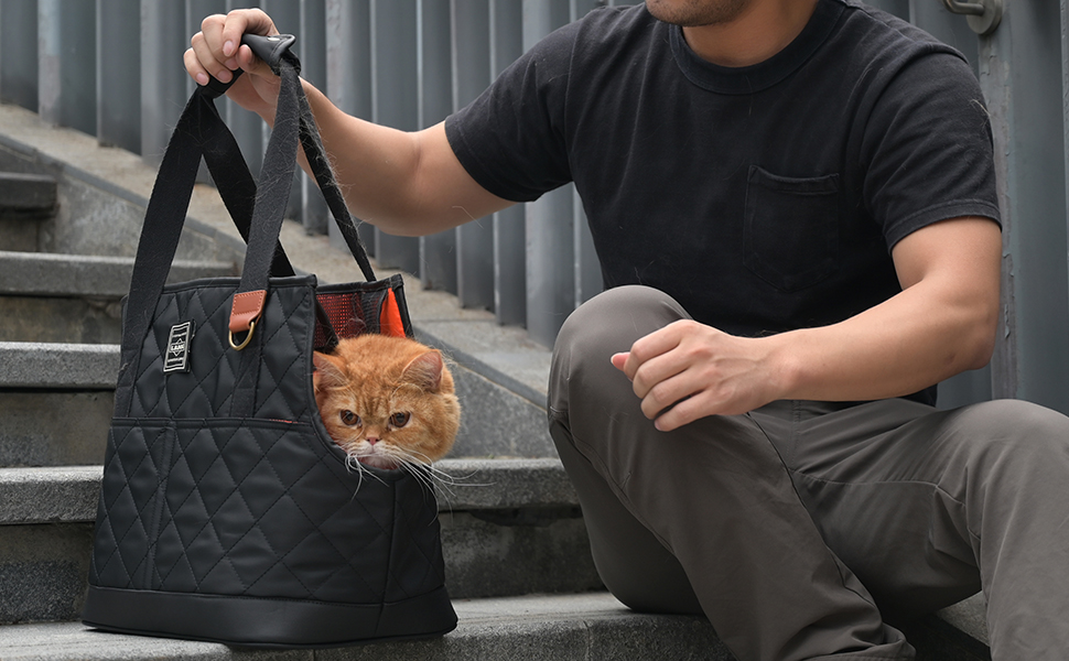 Чарівна переноска для тварин - сумка-переноска для кота/собаки, чорна, для щоденного використання на вулиці