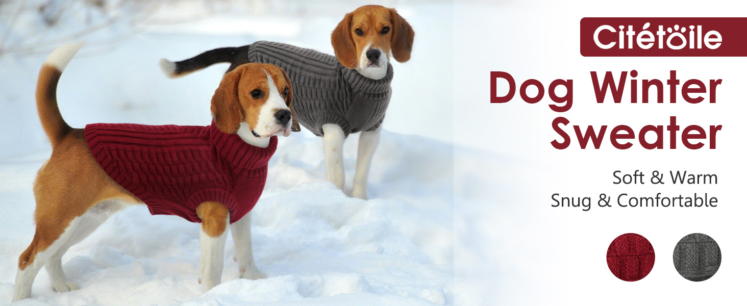 Теплий безрукавний светр для собак Citétoile з коміром-горловиною | М'який фліс, комфортний та дихаючий | Ідеальний для холодної погоди | Червоний, розмір M