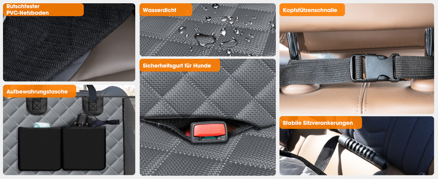 Кришка для автосидіння для собак JOEJOY, 135 x 144 см, сіра: захист від бруду, подряпин та води