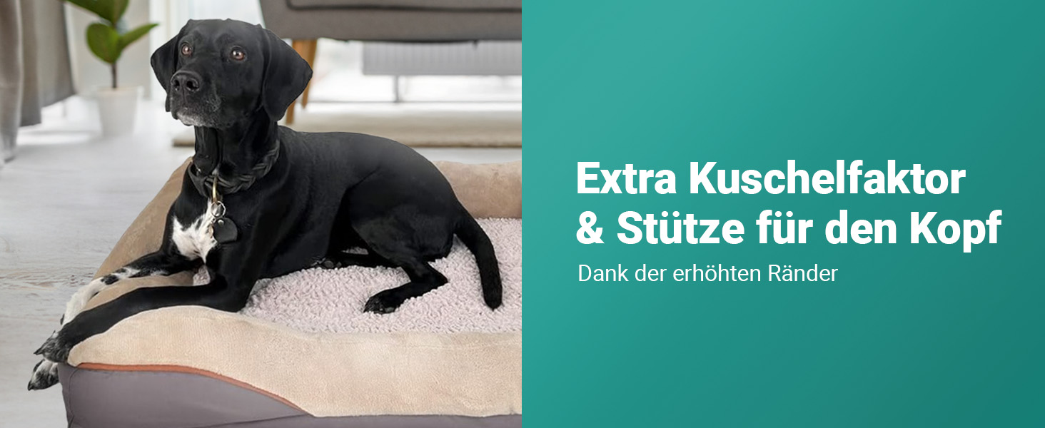 Ортопедичне ліжко для собак Emmi-pet, велике, 120x85x25 см, м'яке та зручне, нековзне, дихаюче, пране, адаптується до форми тіла