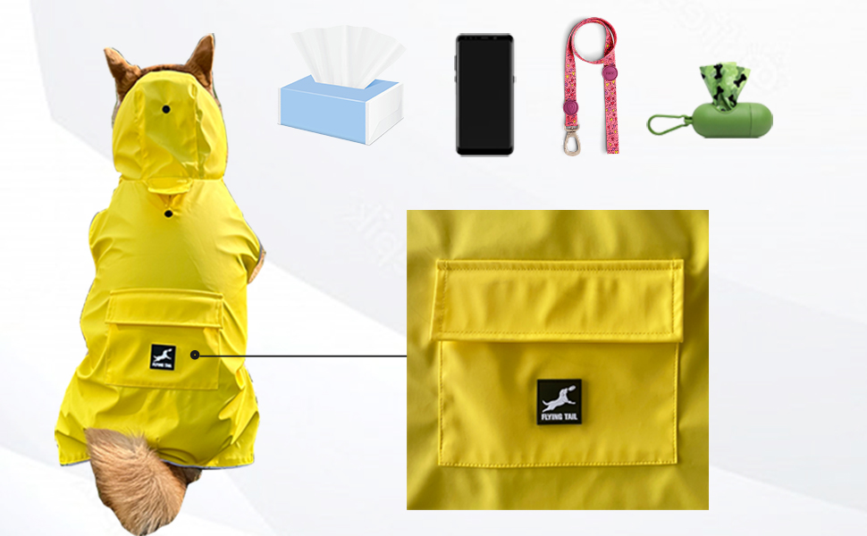 Дощовик для собак, м'який та зручний, з відбиваючими елементами, регульований, легкий в одяганні, отвір для повідка, розміри S - XXXXXL (Рожевий, M)