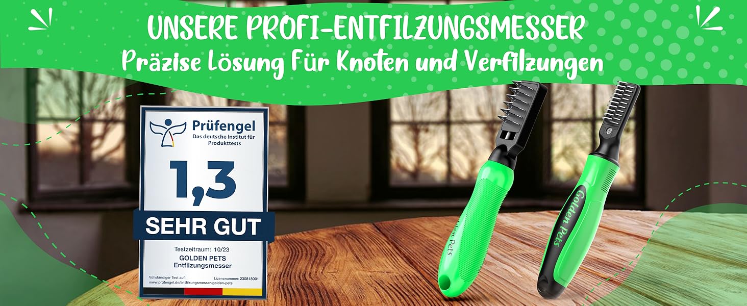 Інструмент для видалення ковтунів у собак та котів - професійний тример з 6 лезами + E-book з догляду за шерстю