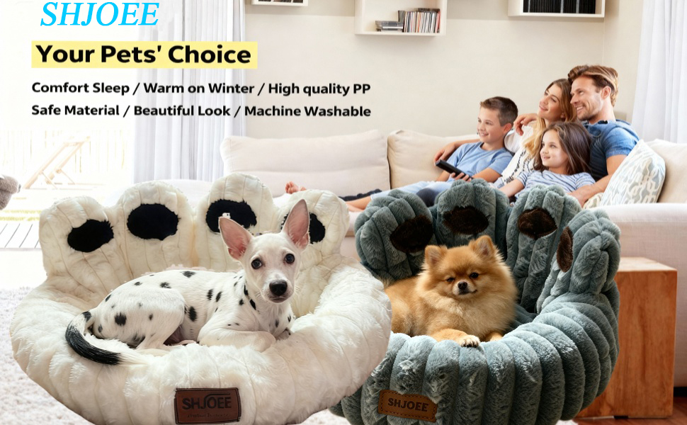 М'яке ліжко для домашніх тварин: ліжко для собак та котів у формі лап ведмедя, діаметр 60 см, сіре