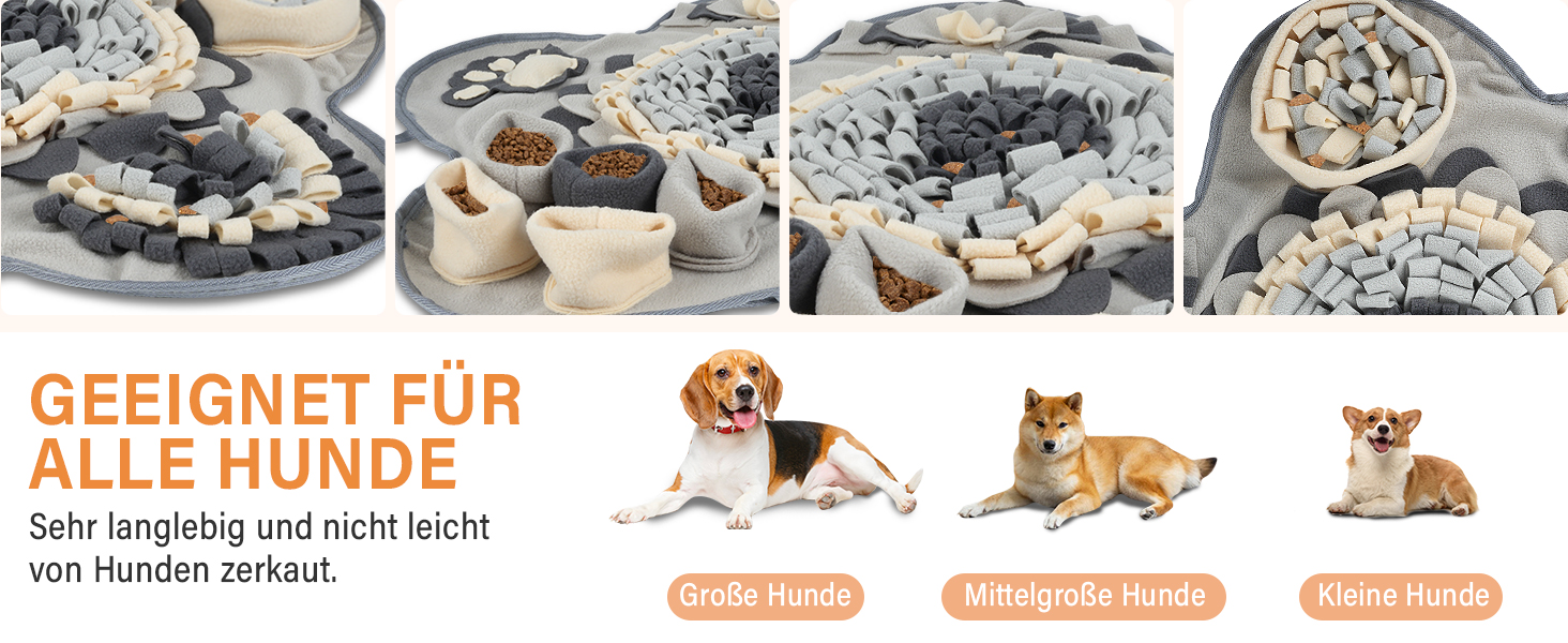 Килимок для носа собак Schnüffelteppich Grey 60*60: інтелектуальна іграшка-килимок для собак