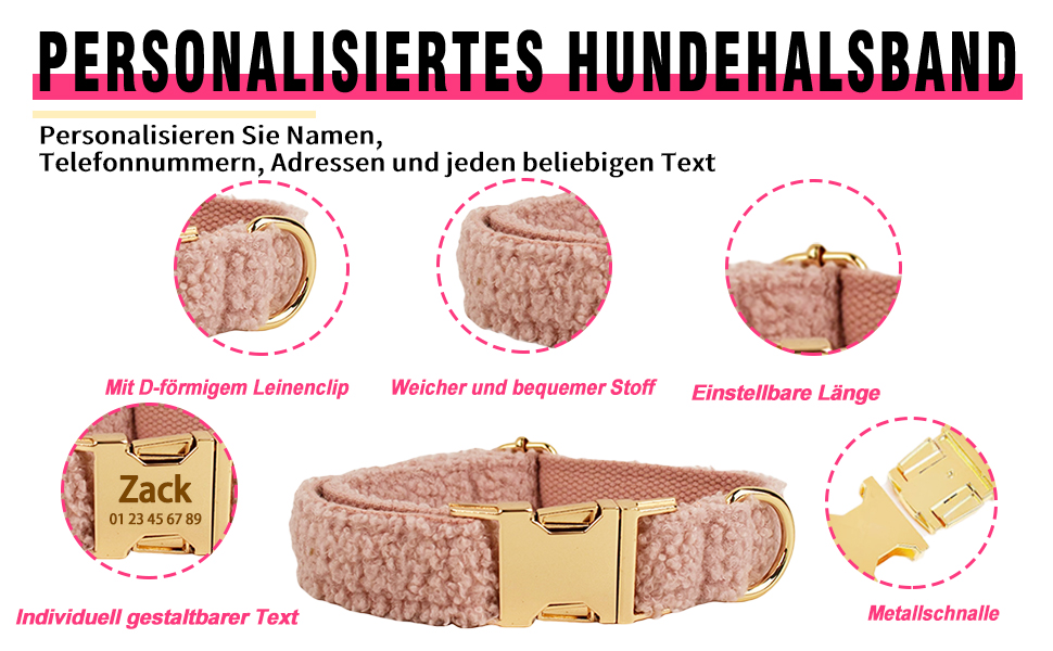 Персоналізоване собаче нашийник з металевою застібкою, нашийник з іменем та номером телефону, регульовані розміри для великих та середніх собак
