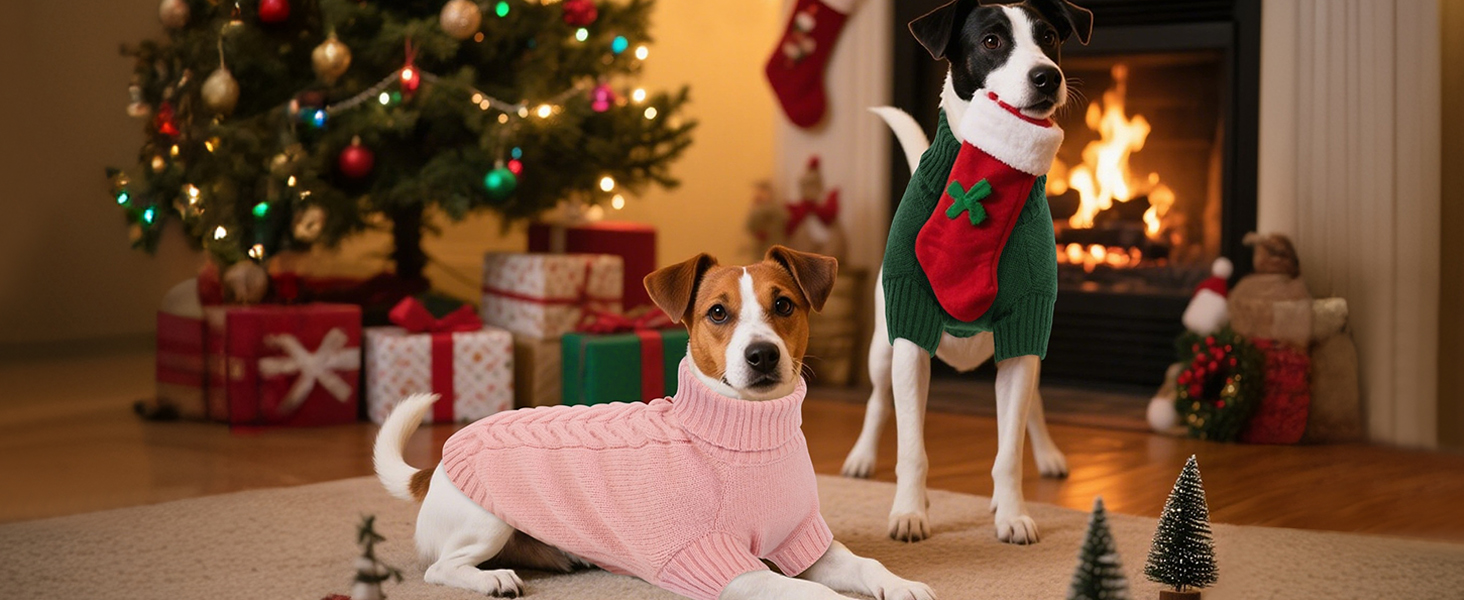 Теплий зимовий пуловер для собак великих порід L, зелений. Пуловер з ворітцем-горловиною, машинного в'язання, для Французького бульдога, Шнауцера, Мальтезе, Бішон Фрізе, Бостон-тер'єра. Легко прати.