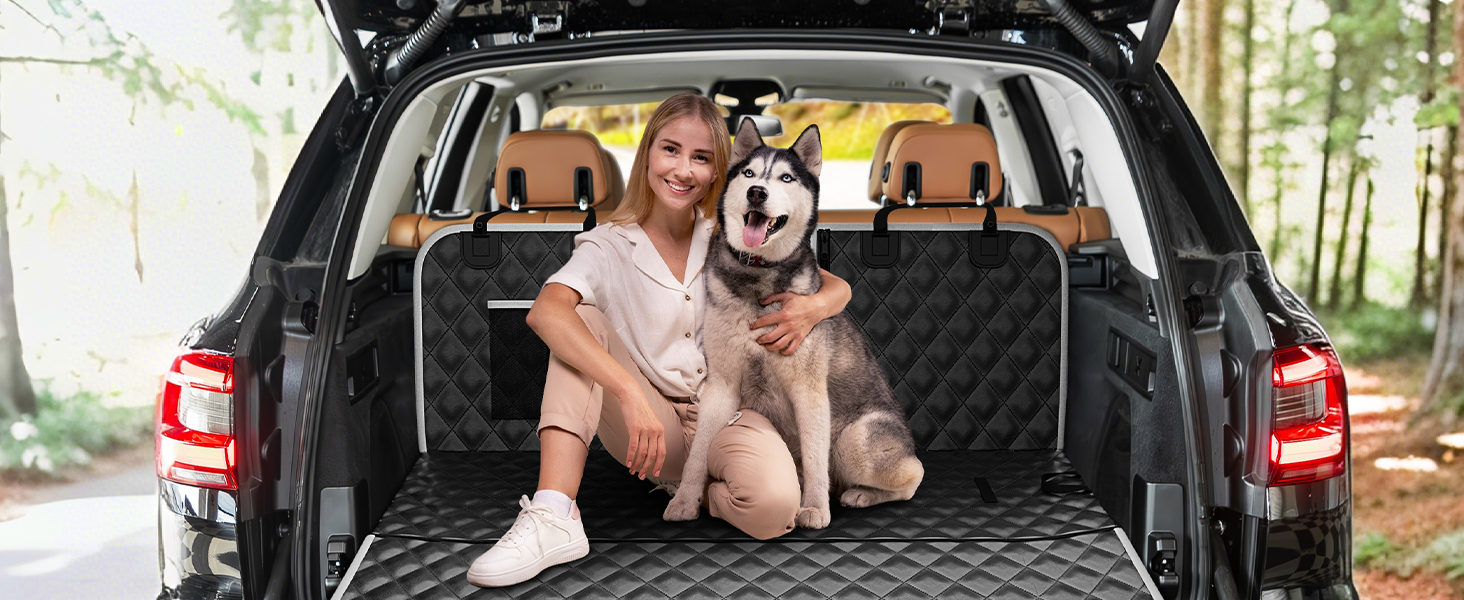 Захист для автосидіння PeCute: водонепроникний, з екошкіри, для собак, чорного кольору