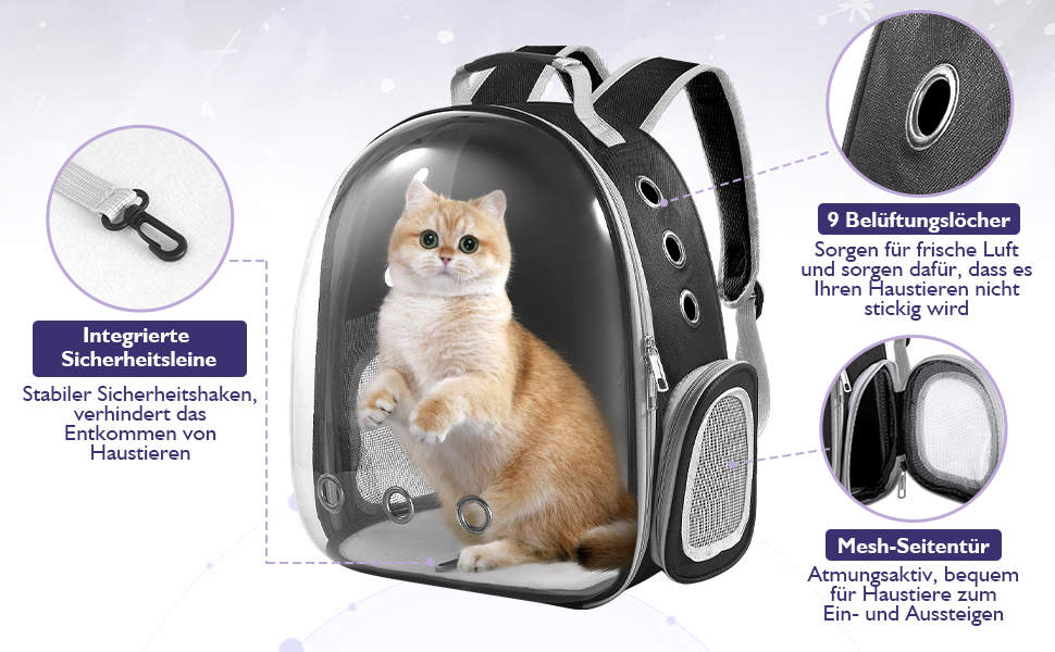 Рюкзак Pawaboo Cat, сумка Bubble Tote чорна