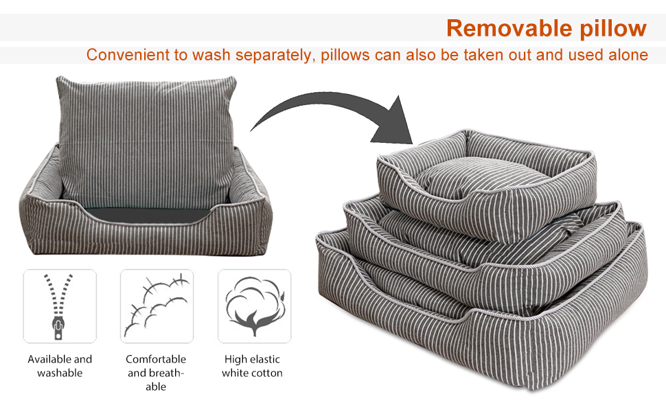 Ортопедичне ліжко для собак Petcute знімний, миючий чохол, антиковзаюче, для маленьких собак, червоний