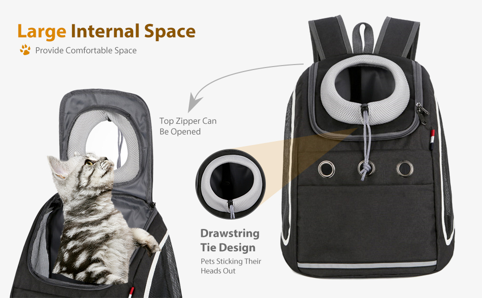 Рюкзак для собак та котів PETCUTE: зручний та практичний для подорожей, хаджінг, кемпінгу. Чорний колір.