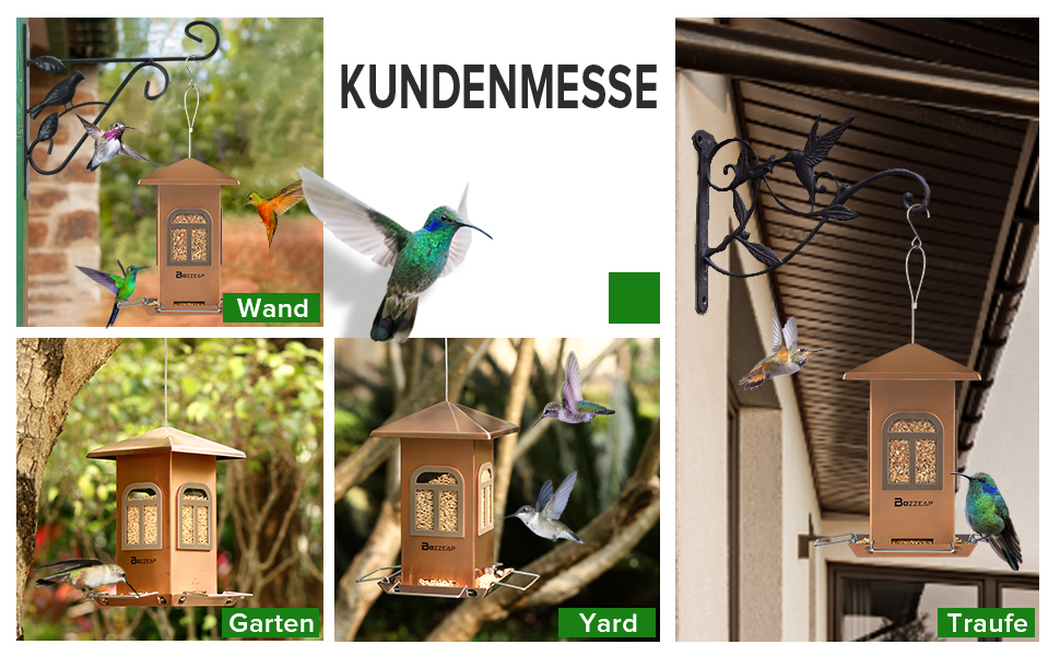 Годівниця для птахів у сад/на балкон: стійка до погодних умов, для дикої природи