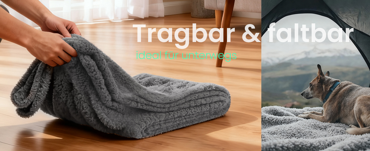 Водонепроникний плед для собак Mora Pets, Extra Dick & Super Warm, 203x152 см, сірий