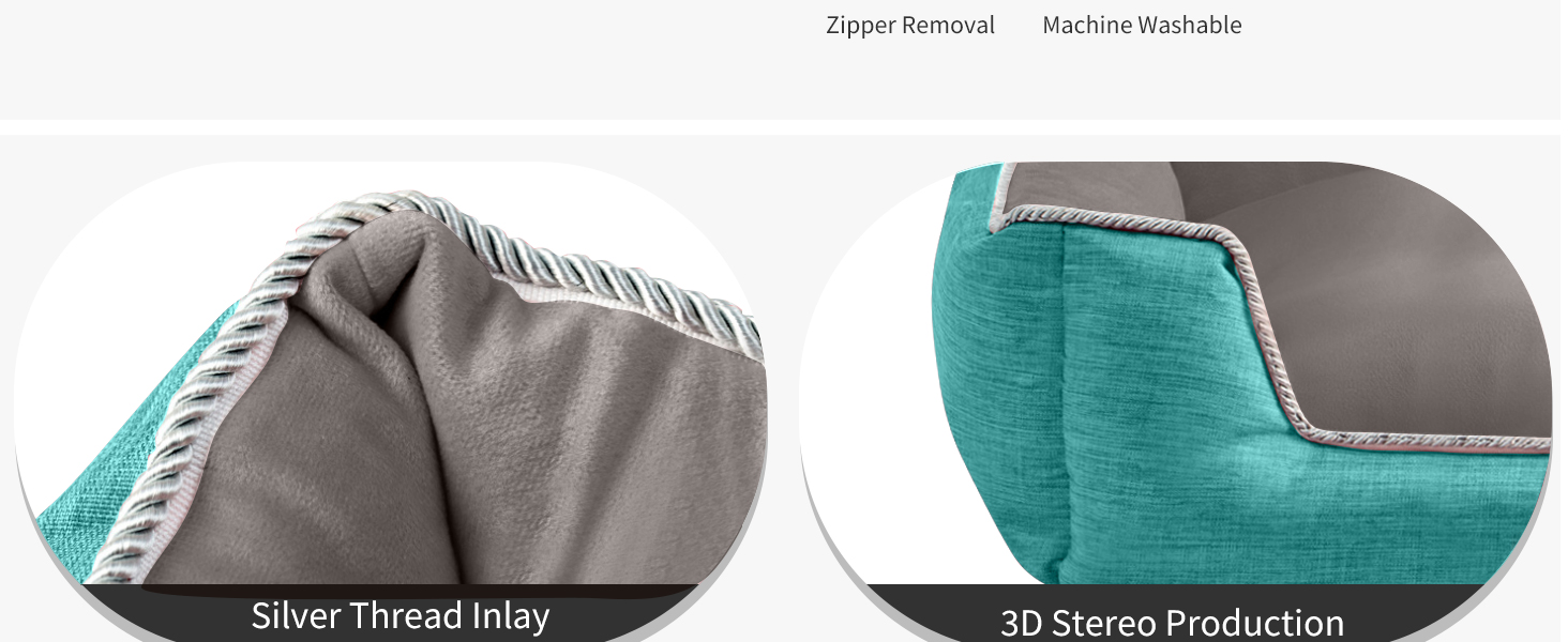 Ортопедичне ліжко для собак та котів PETCUTE, зелене, 50х40х17 см