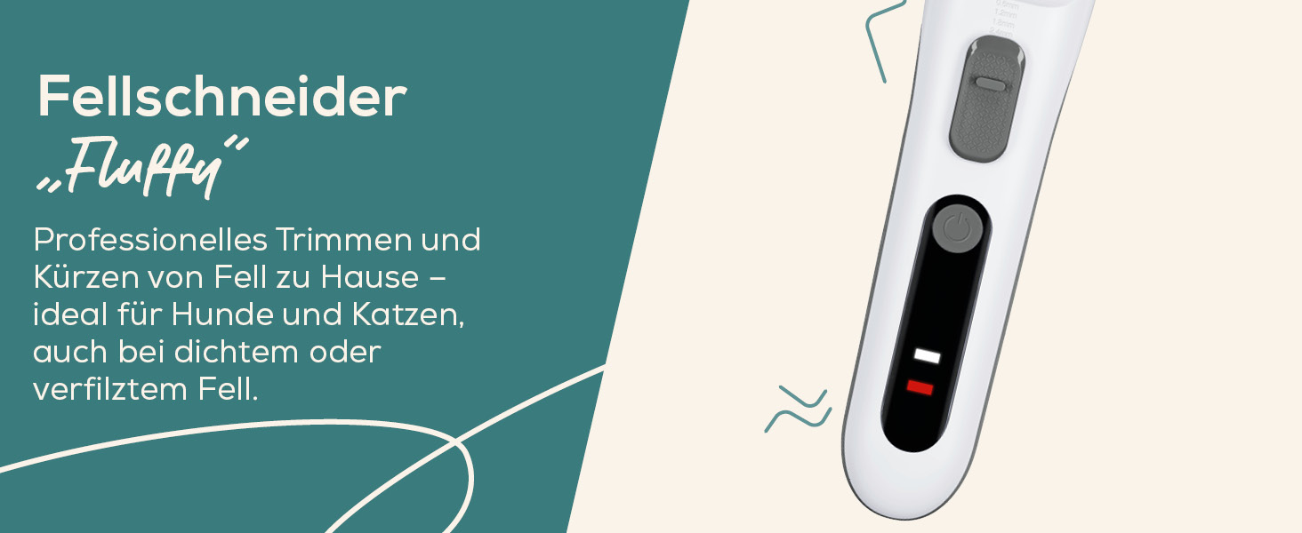 Машинка для стрижки шерсті Beurer Love Your Pet Fluffy для собак та котів, тихий триммер, 9-в-1 набір для грумінгу