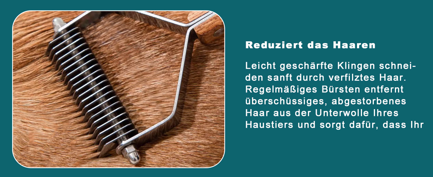 Тріммер для підшерстка Coat King, щітка для собак та котів, 14 лез, 184*62 мм