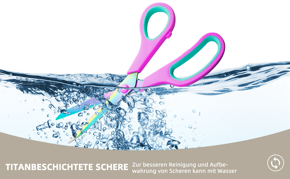 Набір ножиць CCR: 5 шт., нержавіюча сталь з титановим покриттям, зручна ручка, для дому, офісу та школи