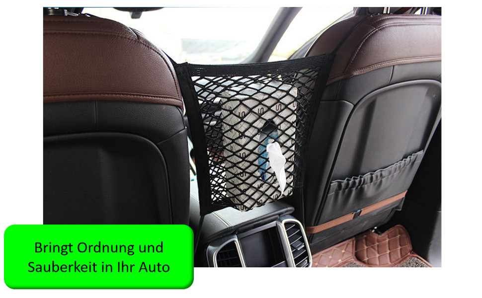 Сітчаста перегородка для собак у машину, універсальна для передніх сидінь, з 2 кишенями для зберігання