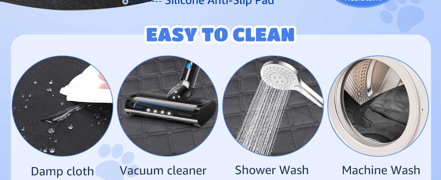 Автоматичний килимок для собак Nobleza з жорсткою основою, 164x131 см, чорний. Захист заднього сидіння авто, вологостійкий, антиковзкий, універсальний розмір