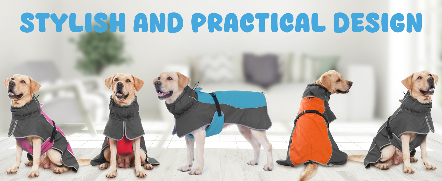 Водонепроникна куртка для собак HezzLuv, світловідбиваюча, вітрозахисна, тепла зимова куртка з м'яким флісовим підкладкою для собак маленьких та великих порід, для активного відпочинку на природі та прогулянок у холодну погоду, сірий колір, розмір L (довжина спини 55 см)