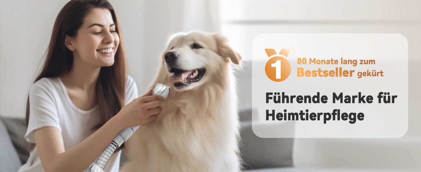 Машина для стрижки собак Oneisall з пилососом та сушаркою, 2.5L контейнер для сміття, 7 рівнів температури сушіння, тиха машинка для стрижки собак та котів, потужність всмоктування 15000Pa, професійний набір для догляду за тваринами з 8 інструментами