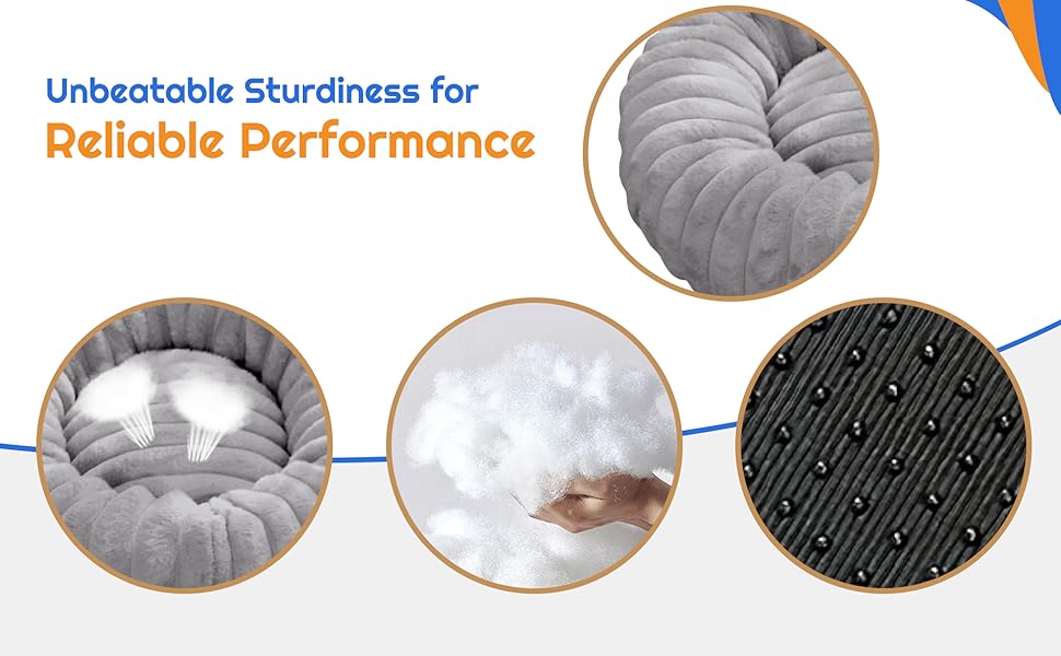 Крісло-лежанка для собак YAGE, 60 см, плюш, антистрес, ортопедичний килимок, підходить для котів, сірий колір, L-70 см