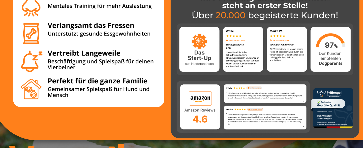 Schnüffelteppich для собак DOGPARENTS® – килимок для пошуку та розваг, міцний, зелений