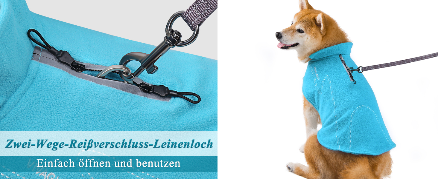 Тепла куртка VIVAGLORY для собак на зиму, флісова жилетка з застібкою-липучкою та отвором для повідка, світловідбиваюча, регульована, S, Бежевий