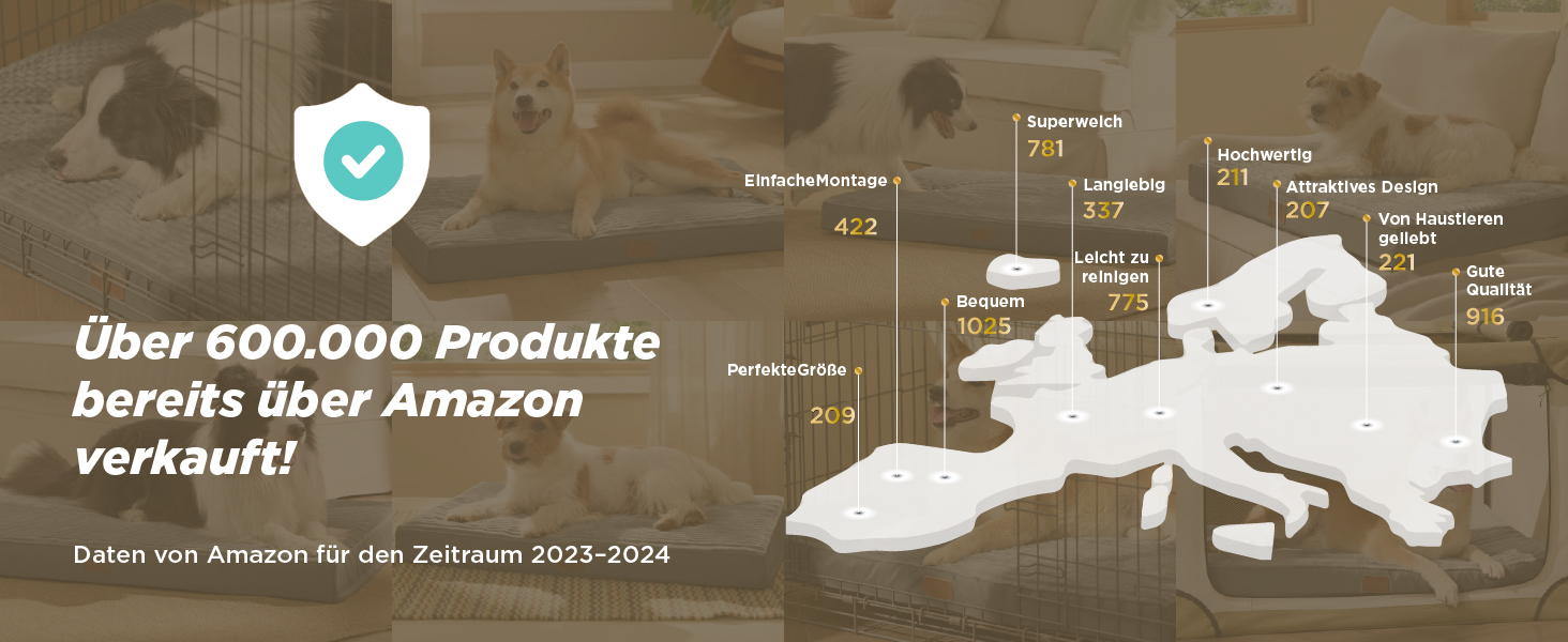 Крісло-лежанка для собак середніх порід BEDSURE - м'яке ліжко з антиковзною основою та знімним чохлом, сірого кольору, 89x56x7 см