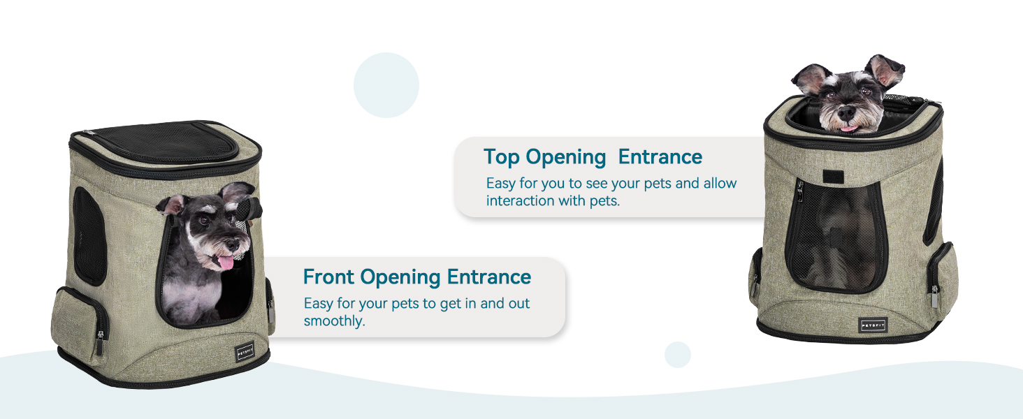 Рюкзак для котів та собак Petsfit - зелений, до 5 кг, з сіткою та регульованим ременем