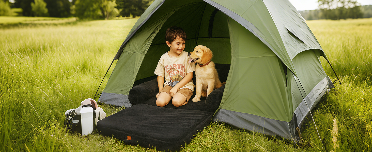 PAWZ Road лежанка для собак великих порід, ортопедична з memory foam, XL 138 см, знімний чохол