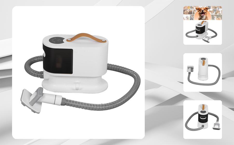 aqxreight Пылесос для шерсти собак 2L, набор для ухода за питомцем с машинкой для стрижки. Легко собирает шерсть. Тихий пылесос для стрижки густой шерсти.